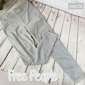 Free People Belle Striped Print Gray Pants size 26